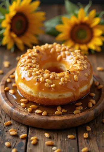 Sunflower Seed Doughnut frissen tálalva