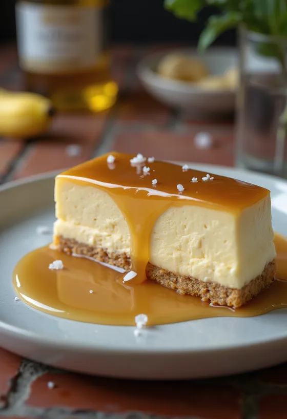 Banános-karamell mousse torta lágy tejszínes krémmel