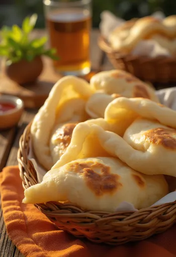 Frissen sült házi pita kenyér