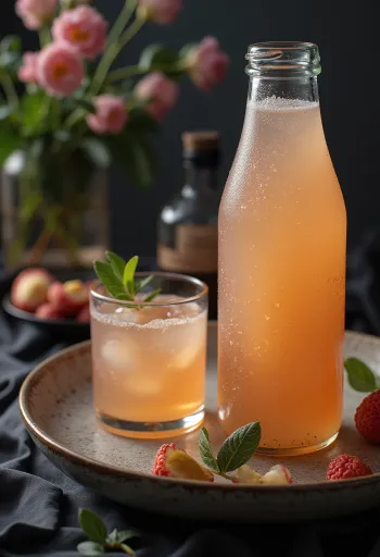 Probiotikus Licsi kombucha, frissítő és egészséges ital