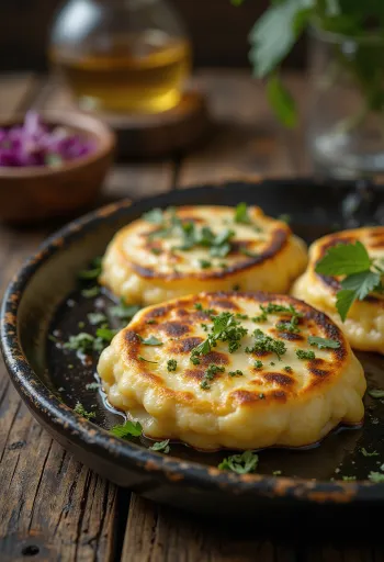 Salvadori pupusa tálalva curtido és salsa kíséretében