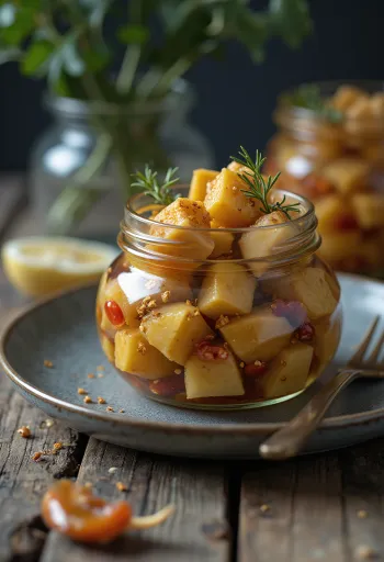 Savanyított tempeh üvegben
