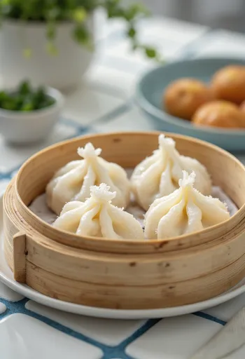 Tejmentes kókusztejes dumpling tálalva