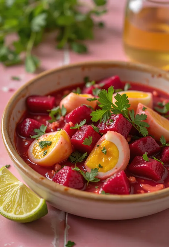 Céklás padlizsán curry lime-mal