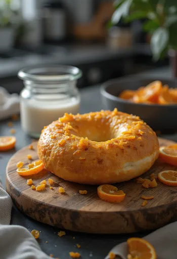 Frissen sült kandírozott narancshéjas-rumos bagel