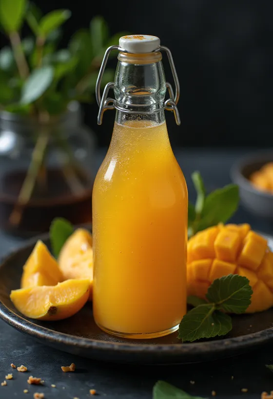 Probiotikus Mangó kombucha, frissítő és egészséges ital
