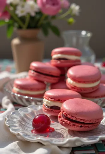 Rumos-meggyes macaron