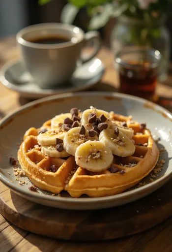 Dél-amerikai gofri dulce de leche-vel és kókusszal