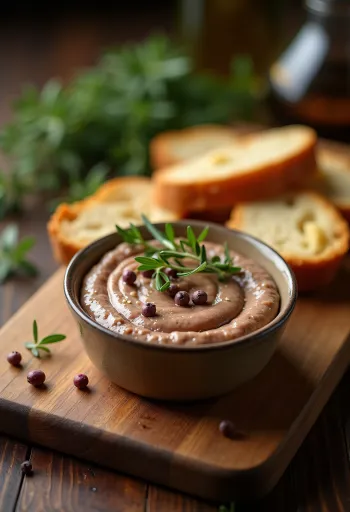 Keto házi csirkemájkrém tálalva