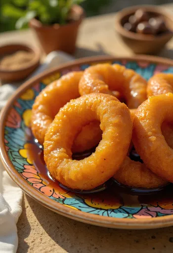 Picarones perui édesburgonyás fánk melasszal