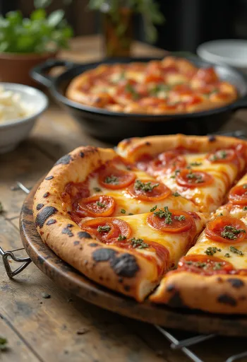 Detroit Style Pizza négyzet alakú, vastag és ropogós