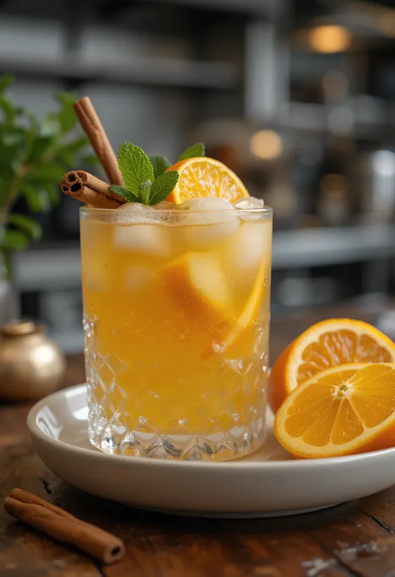 Gyömbéres-almás punch pohárban