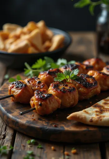 Klasszikus Kebab, friss pita kenyérrel, bárányhússal és joghurtos szósszal.