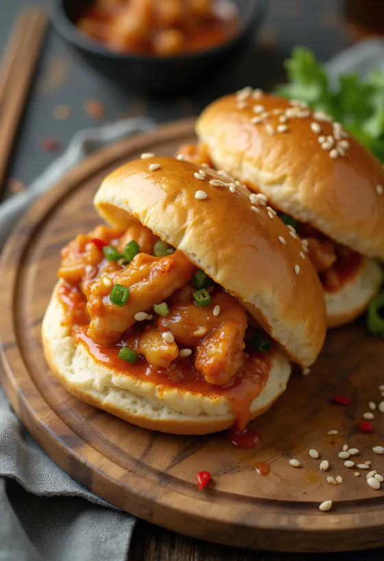Sweet Chili Chicken Bao csirkével és édes-csípős szósszal