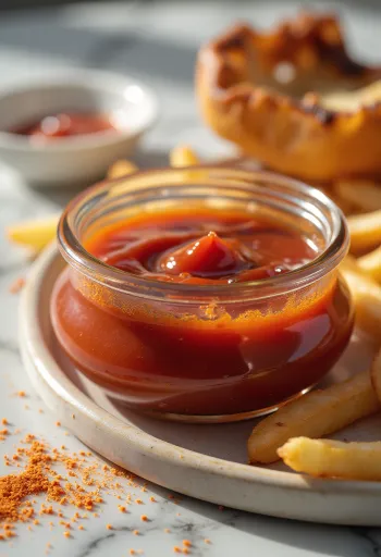 BBQ fűszeres ketchup tálalva