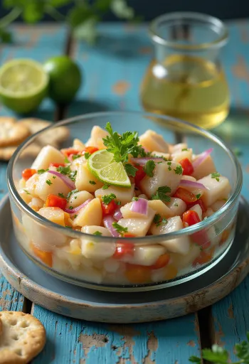Ceviche panameño, frissen tálalva