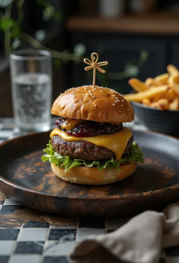Ínyenc hamburger libamájjal és szarvasgombával