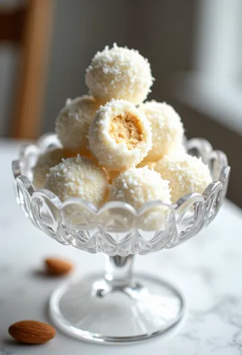 Fehér keto raffaello golyók
