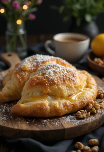 Frissen sült mézes-diós calzone