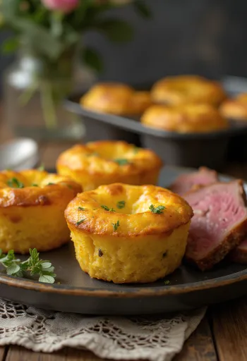 Yorkshire pudding curry fűszerrel tálalva