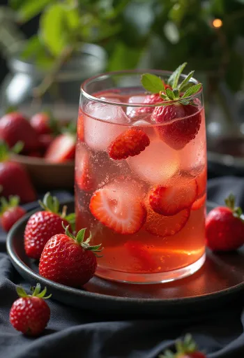 Epres-bazsalikomos cider poharakban tálalva