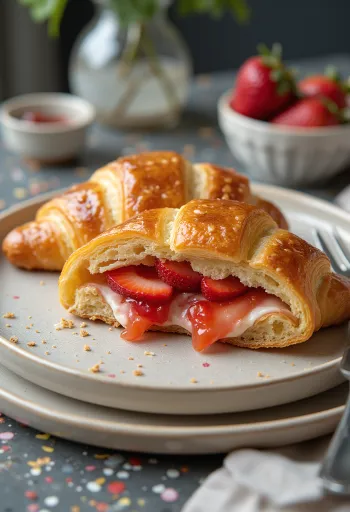 Epres croissant tálalva