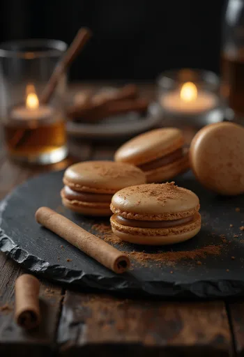 Mézes-fahéjas macaron