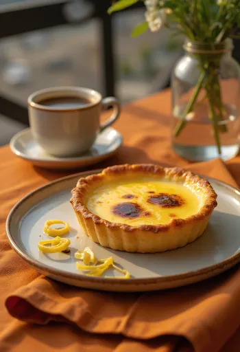 Tarte de nata vaníliával, portugál desszert, krémes vaníliás töltelékkel