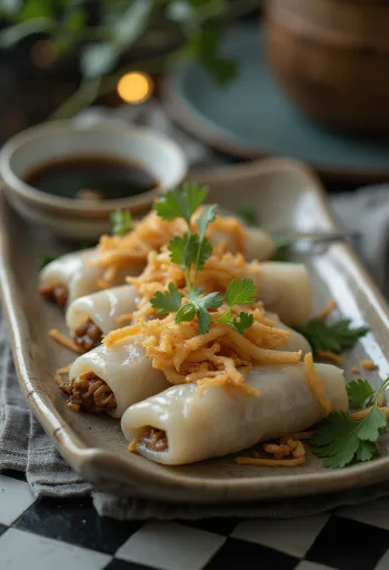 Bánh cuốn rizstésztával, ínycsiklandó vietnami étel friss hozzávalókkal