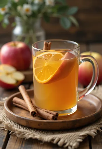Fahéjas almafrissítő cider poharakban tálalva