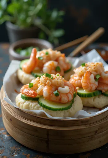 Garnélás bao bun frissen tálalva