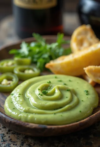 Jalapeño szósz tálalva