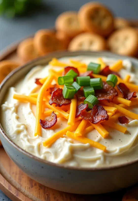 Baconös sajtos mártogatós