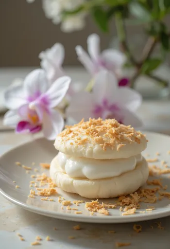 Kókuszos bao bun tálalva