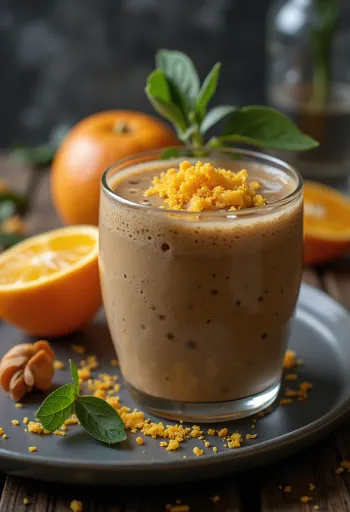 Narancsos-kávés smoothie frissen tálalva