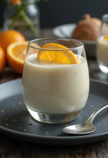 Narancsos panna cotta tálalva