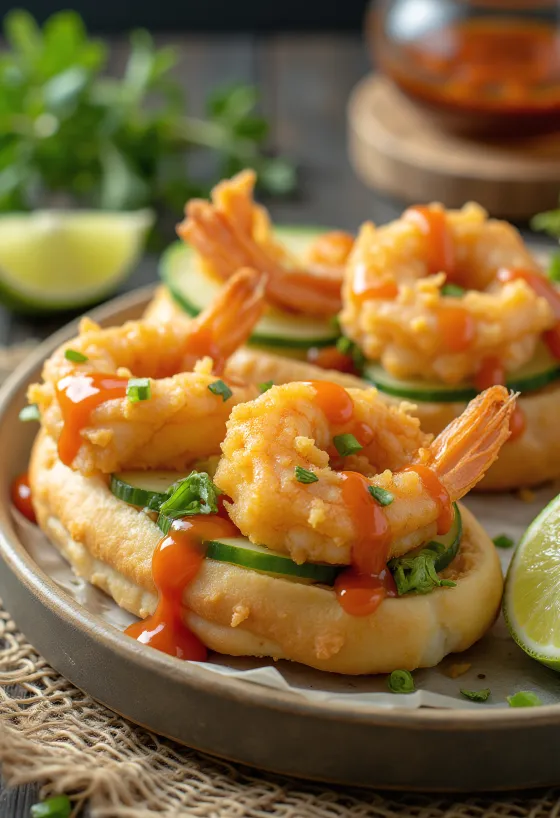 Tempura Shrimp Bao rántott garnélával és csiliszósszal