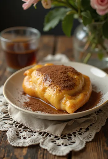 Chilean Empanada de Dulce de Leche, édes dulce de leche töltelékkel, aranybarna tésztában