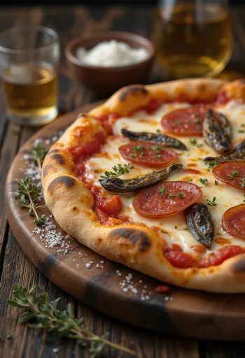 Diavola pizza szardellával és chilivel