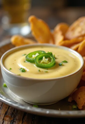 Jalapeños kókusztejes sörös mártás tálalva