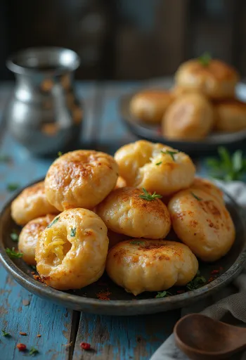 Litti túrós, fűszeres túrós golyó, aranybarna kérgével