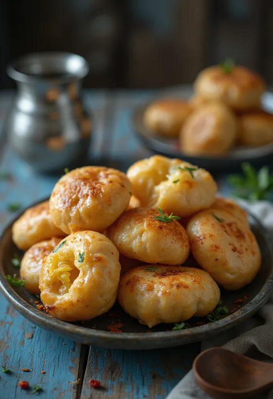 Litti túrós, fűszeres túrós golyó, aranybarna kérgével