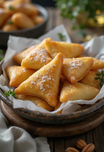 Mandazi aranybarnára sütve tálalva