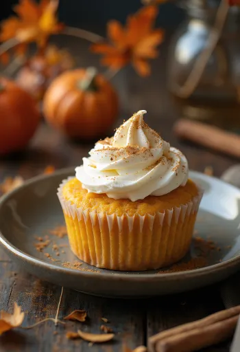 Sütőtökös cupcake fahéjas mascarpone krémmel