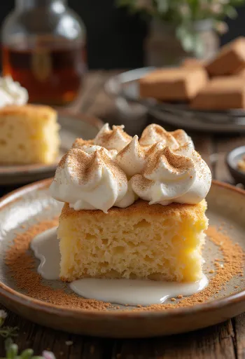 Tres leches fahéjjal, szép aranybarna sütemény
