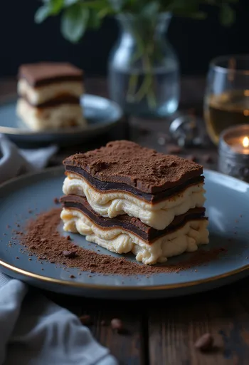 Viennetta Cappuccino fagylalt kávés rétegekkel és ropogós csokoládéval tálalva
