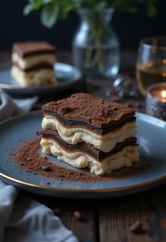 Viennetta Cappuccino fagylalt kávés rétegekkel és ropogós csokoládéval tálalva
