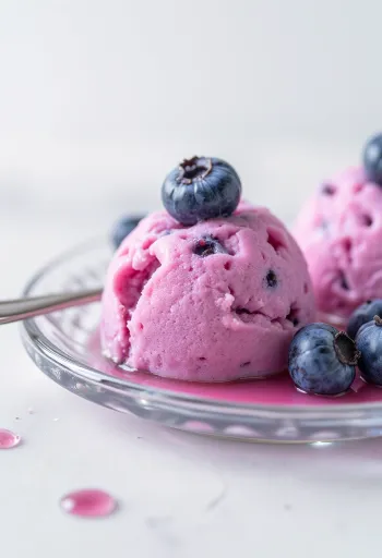 Áfonyás parfé tálalva