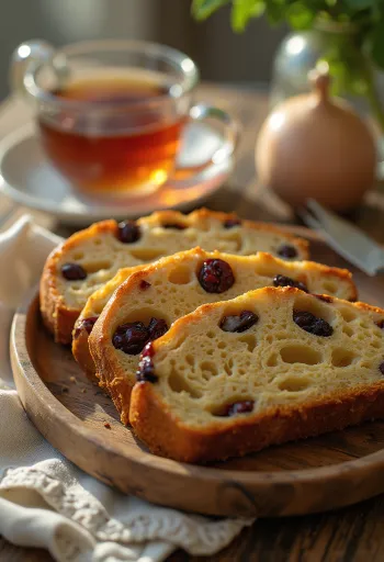 Bara brith walesi gyümölcskenyér frissen sütve