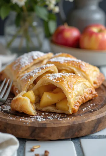 Chilean Empanada de Manzana, almás empanada, aranybarna tésztában